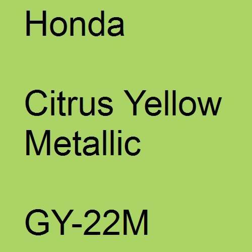 Honda, Citrus Yellow Metallic, GY-22M.